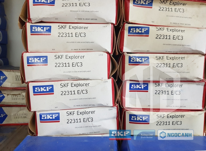 Vòng bi SKF 22311 E/C3 chính hãng phân phối bởi Mua bán Vòng Bi - Đại lý ủy quyền SKF Vòng bi SKF 22311 E/C3 chính hãng