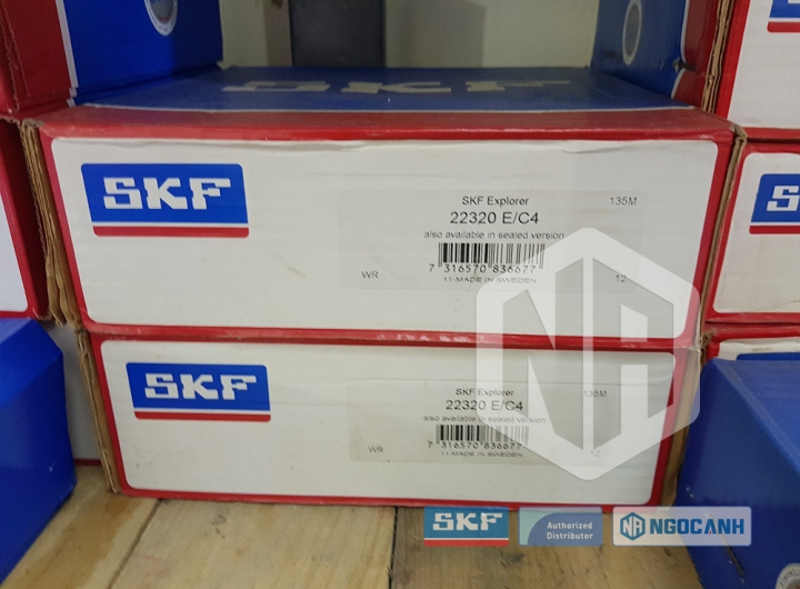 Vòng bi SKF 22320 E/C4 chính hãng phân phối bởi Mua bán Vòng Bi - Đại lý ủy quyền SKF Vòng bi SKF 22320 E/C4 chính hãng