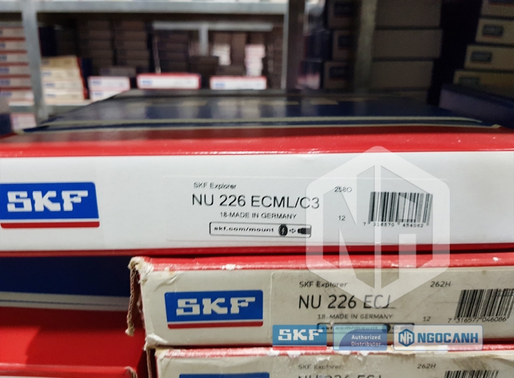Vòng bi SKF NU 226 ECML/C3 chính hãng phân phối bởi Mua bán Vòng Bi - Đại lý ủy quyền SKF Vòng bi SKF NU 226 ECML/C3 chính hãng