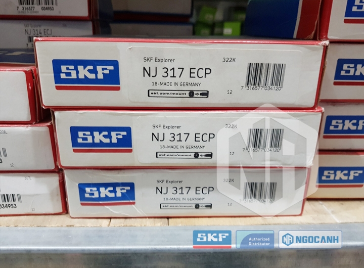 Vòng bi SKF NJ 317 ECP chính hãng phân phối bởi Mua bán Vòng Bi - Đại lý ủy quyền SKF Vòng bi SKF NJ 317 ECP chính hãng