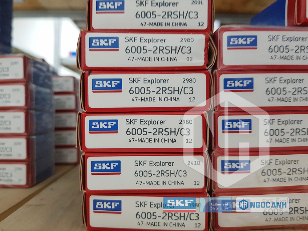 Vòng bi bạc đạn 6005-2RSH/C3 chính hãng SKF ⭐ Mua bán vòng bi bạc đạn SKF