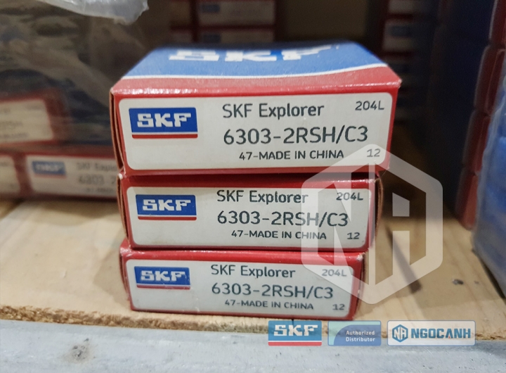 Vòng bi SKF 6303-2RSH/C3 chính hãng phân phối bởi Mua bán Vòng Bi - Đại lý ủy quyền SKF Vòng bi SKF 6303-2RSH/C3 chính hãng