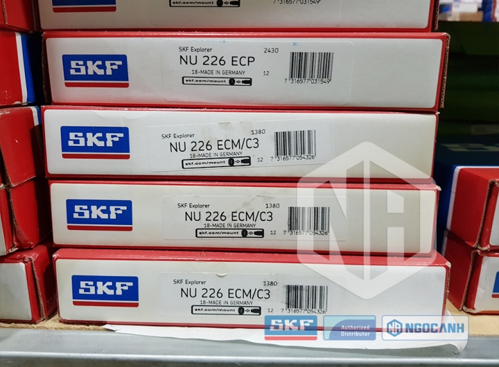 Vòng bi SKF NU 226 ECM/C3 chính hãng phân phối bởi Mua bán Vòng Bi - Đại lý ủy quyền SKF Vòng bi SKF NU 226 ECM/C3 chính hãng