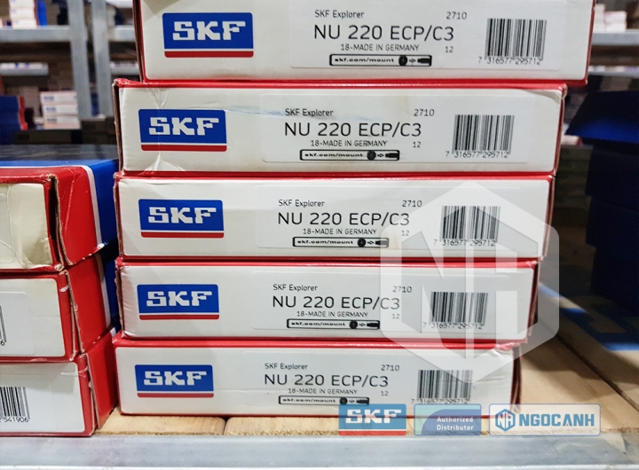 Vòng bi SKF NU 220 ECP/C3 chính hãng phân phối bởi Mua bán Vòng Bi - Đại lý ủy quyền SKF Vòng bi SKF NU 220 ECP/C3 chính hãng