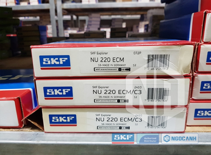 Vòng bi SKF NU 220 ECM chính hãng phân phối bởi Mua bán Vòng Bi - Đại lý ủy quyền SKF Vòng bi SKF NU 220 ECM chính hãng