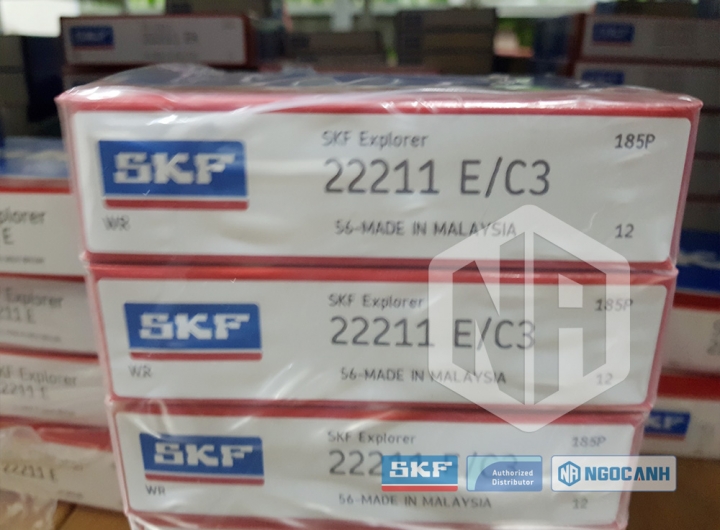 Vòng bi SKF 22211 E/C3 chính hãng phân phối bởi Mua bán Vòng Bi - Đại lý ủy quyền SKF Vòng bi SKF 22211 E/C3 chính hãng