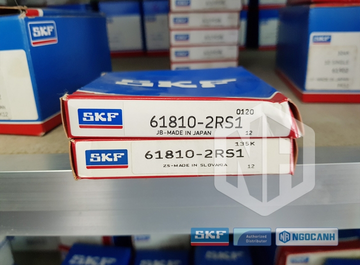 Vòng bi SKF 61810-2RS1 chính hãng phân phối bởi Mua bán Vòng Bi - Đại lý ủy quyền SKF Vòng bi SKF 61810-2RS1 chính hãng