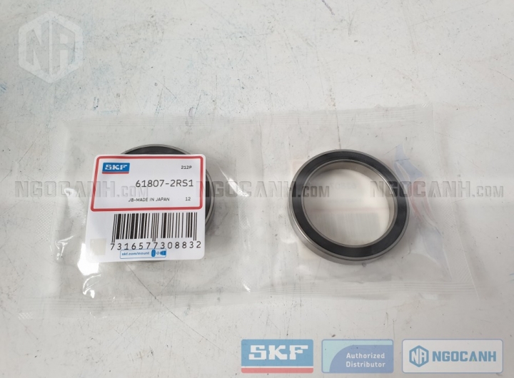Vòng bi SKF 61807-2RS1 chính hãng phân phối bởi Mua bán Vòng Bi - Đại lý ủy quyền SKF Vòng bi SKF 61807-2RS1 chính hãng
