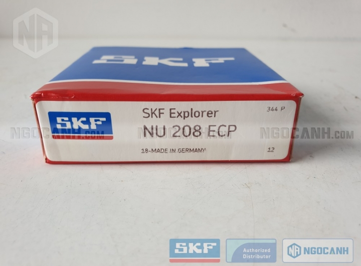 Vòng bi SKF NU 208 ECP chính hãng phân phối bởi Mua bán Vòng Bi - Đại lý ủy quyền SKF Vòng bi SKF NU 208 ECP chính hãng
