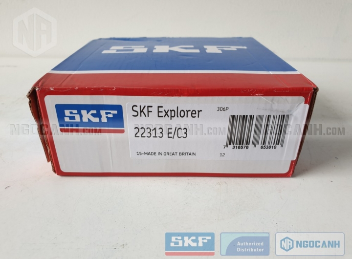 Vòng bi SKF 22313 E/C3 chính hãng phân phối bởi Mua bán Vòng Bi - Đại lý ủy quyền SKF Vòng bi SKF 22313 E/C3 chính hãng