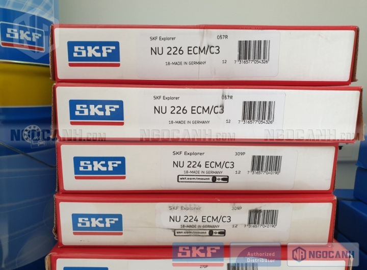 Vòng bi SKF NU 226 ECM/C3 chính hãng phân phối bởi Mua bán Vòng Bi - Đại lý ủy quyền SKF Vòng bi SKF NU 226 ECM/C3 chính hãng