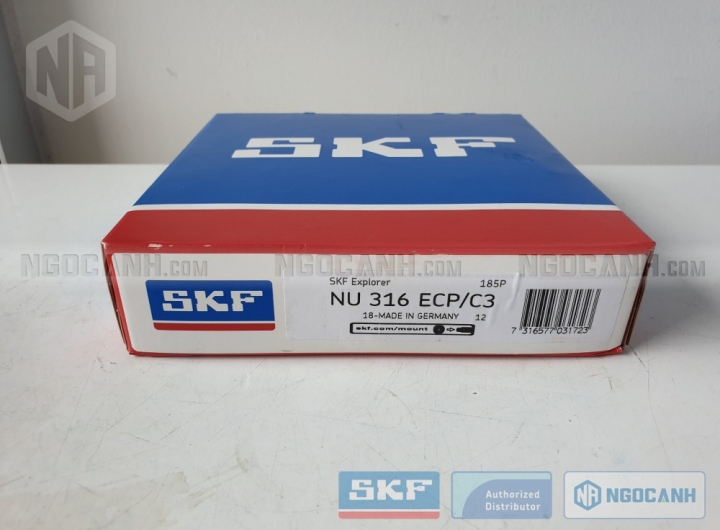Vòng bi SKF NU 316 ECP/C3 chính hãng phân phối bởi Mua bán Vòng Bi - Đại lý ủy quyền SKF Vòng bi SKF NU 316 ECP/C3 chính hãng