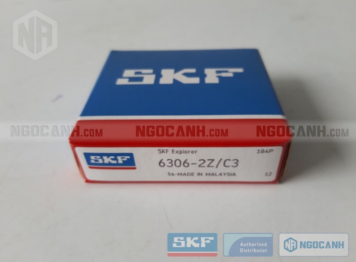 Vòng bi SKF 6306-2Z/C3 chính hãng phân phối bởi Mua bán Vòng Bi - Đại lý ủy quyền SKF Vòng bi SKF 6306-2Z/C3 chính hãng