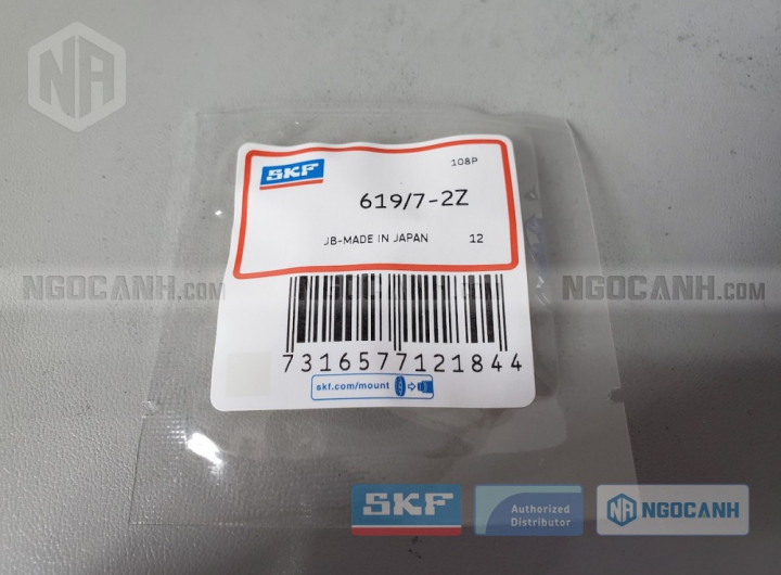 Vòng bi SKF 619/7-2Z chính hãng phân phối bởi Mua bán Vòng Bi - Đại lý ủy quyền SKF Vòng bi SKF 619/7-2Z chính hãng
