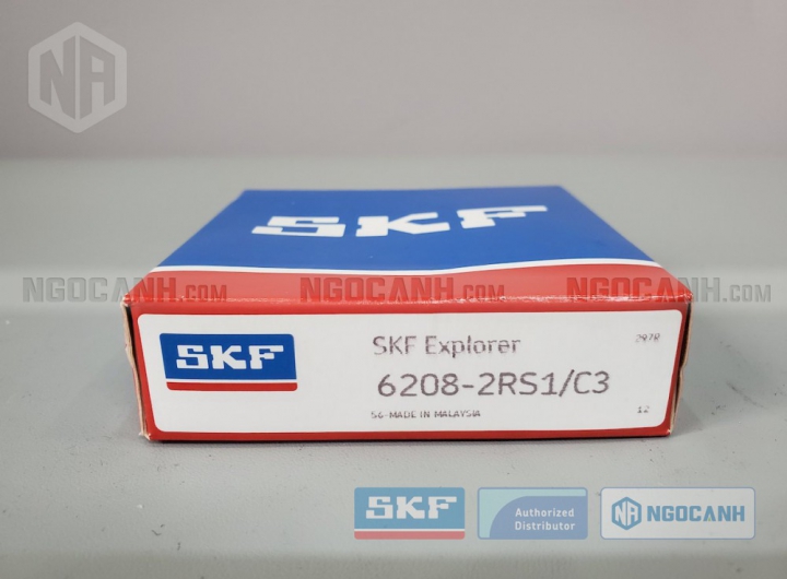 Vòng bi SKF 6208-2RS1/C3 chính hãng phân phối bởi Mua bán Vòng Bi - Đại lý ủy quyền SKF Vòng bi SKF 6208-2RS1/C3 chính hãng