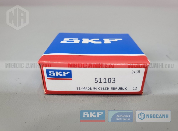 Vòng bi SKF 51103 chính hãng phân phối bởi Mua bán Vòng Bi - Đại lý ủy quyền SKF Vòng bi SKF 51103 chính hãng