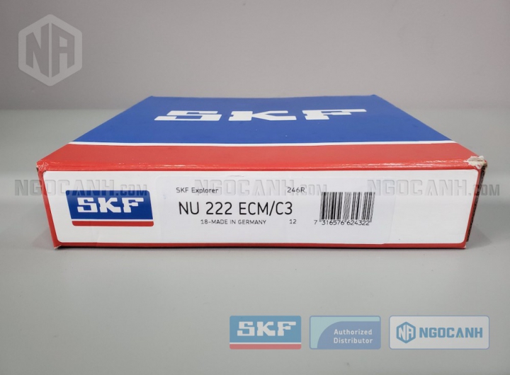Vòng bi SKF NU 222 ECM/C3 chính hãng phân phối bởi Mua bán Vòng Bi - Đại lý ủy quyền SKF Vòng bi SKF NU 222 ECM/C3 chính hãng