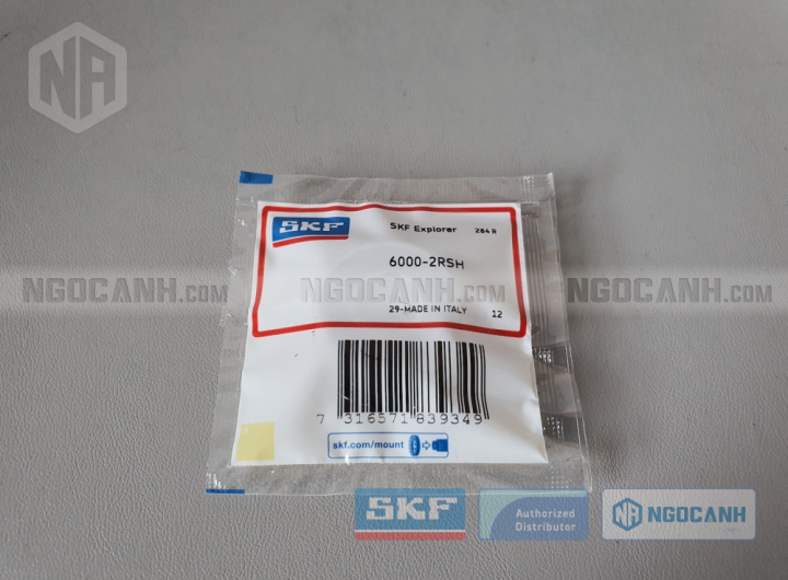 Vòng bi SKF 6000-2RSH chính hãng phân phối bởi Mua bán Vòng Bi - Đại lý ủy quyền SKF Vòng bi SKF 6000-2RSH chính hãng