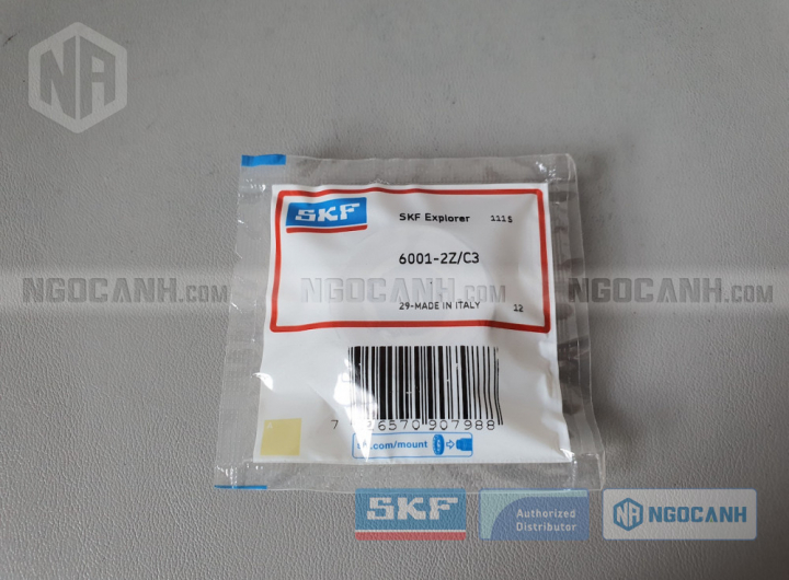 Vòng bi SKF 6001-2Z/C3 chính hãng phân phối bởi Mua bán Vòng Bi - Đại lý ủy quyền SKF Vòng bi SKF 6001-2Z/C3 chính hãng