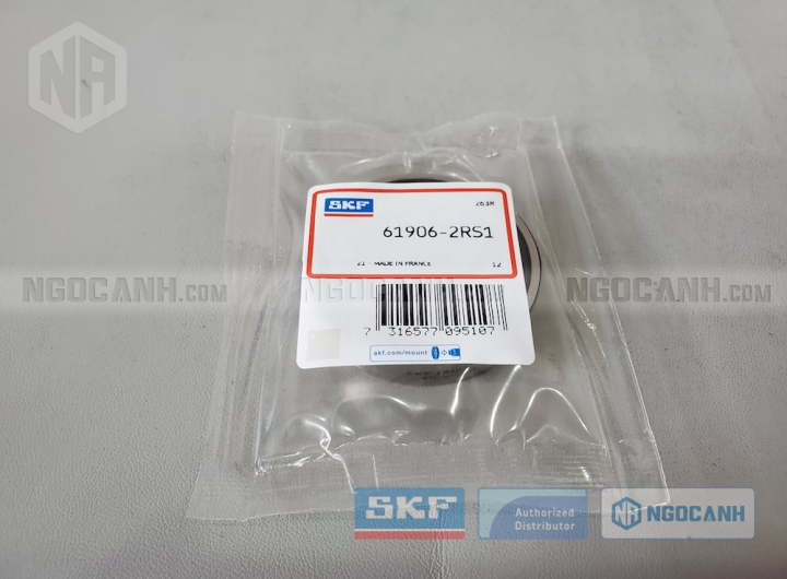 Vòng bi SKF 61906-2RS1 chính hãng phân phối bởi Mua bán Vòng Bi - Đại lý ủy quyền SKF Vòng bi SKF 61906-2RS1 chính hãng