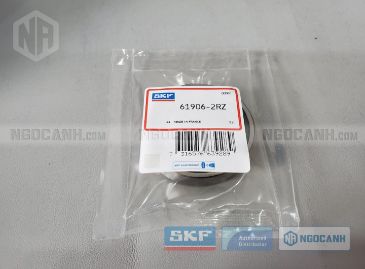 Vòng bi SKF 61906-2RZ chính hãng phân phối bởi Mua bán Vòng Bi - Đại lý ủy quyền SKF Vòng bi SKF 61906-2RZ chính hãng