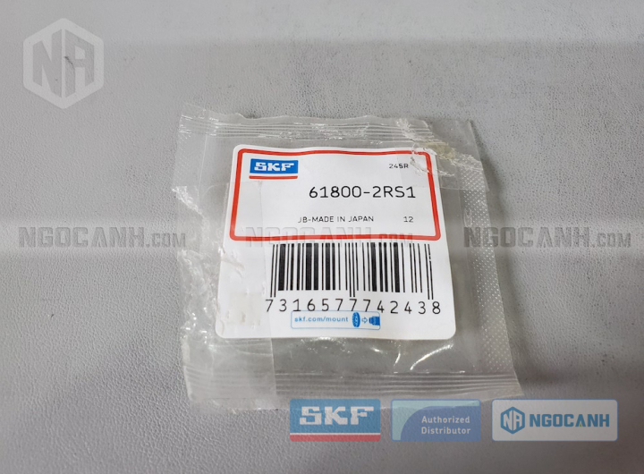 Vòng bi SKF 61800-2RS1 chính hãng phân phối bởi Mua bán Vòng Bi - Đại lý ủy quyền SKF Vòng bi SKF 61800-2RS1 chính hãng