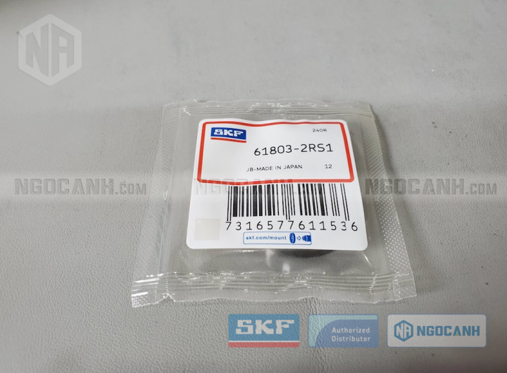 Vòng bi SKF 61803-2RS1 chính hãng phân phối bởi Mua bán Vòng Bi - Đại lý ủy quyền SKF Vòng bi SKF 61803-2RS1 chính hãng