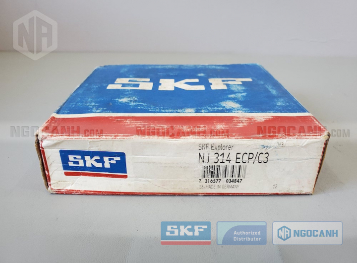 Vòng bi SKF NJ 314 ECP/C3 chính hãng phân phối bởi Mua bán Vòng Bi - Đại lý ủy quyền SKF Vòng bi SKF NJ 314 ECP/C3 chính hãng
