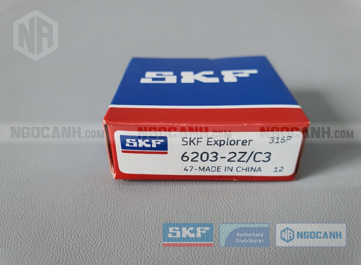 Vòng bi SKF 6203-2Z/C3 chính hãng phân phối bởi Mua bán Vòng Bi - Đại lý ủy quyền SKF Vòng bi SKF 6203-2Z/C3 chính hãng
