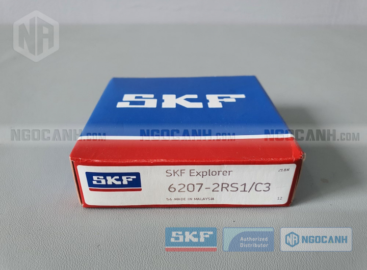 Vòng bi SKF 6207-2RS1/C3 chính hãng phân phối bởi Mua bán Vòng Bi - Đại lý ủy quyền SKF Vòng bi SKF 6207-2RS1/C3 chính hãng