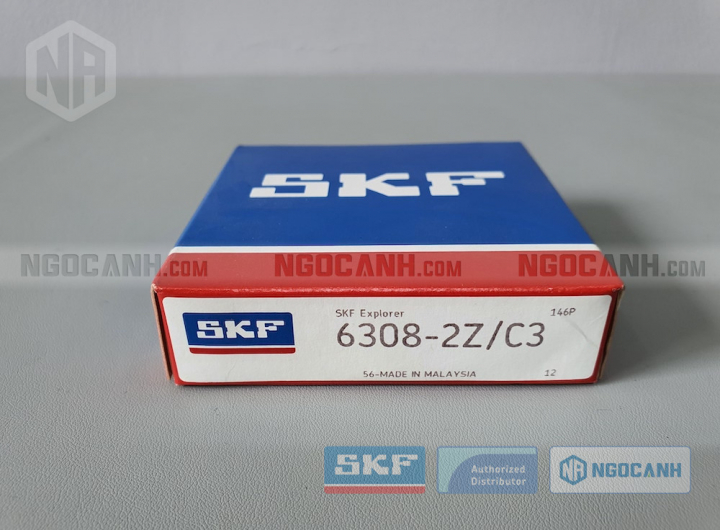 Vòng bi SKF 6308-2Z/C3 chính hãng phân phối bởi Mua bán Vòng Bi - Đại lý ủy quyền SKF Vòng bi SKF 6308-2Z/C3 chính hãng