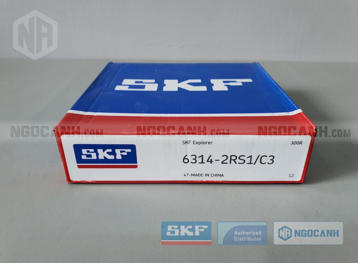 Vòng bi SKF 6314-2RS1/C3 chính hãng phân phối bởi Mua bán Vòng Bi - Đại lý ủy quyền SKF Vòng bi SKF 6314-2RS1/C3 chính hãng