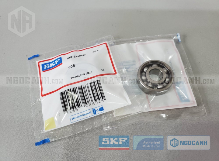 Vòng bi SKF 608 chính hãng phân phối bởi Mua bán Vòng Bi - Đại lý ủy quyền SKF Vòng bi SKF 608 chính hãng