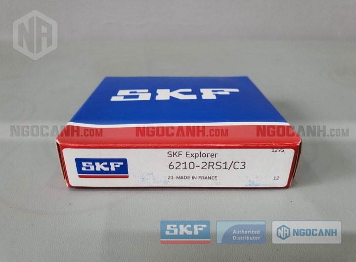 Vòng bi SKF 6210-2RS1/C3 chính hãng phân phối bởi Mua bán Vòng Bi - Đại lý ủy quyền SKF Vòng bi SKF 6210-2RS1/C3 chính hãng