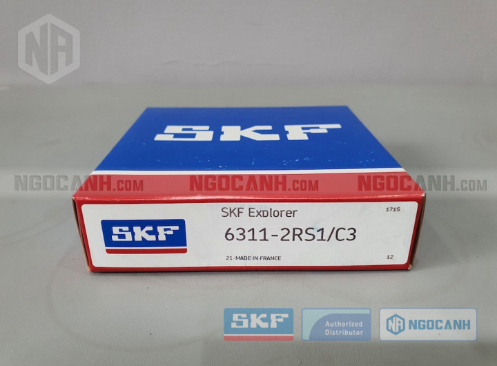 Vòng bi SKF 6311-2RS1/C3 chính hãng phân phối bởi Mua bán Vòng Bi - Đại lý ủy quyền SKF Vòng bi SKF 6311-2RS1/C3 chính hãng
