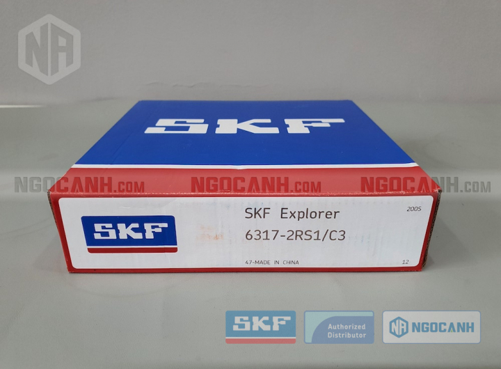 Vòng bi SKF 6317-2RS1/C3 chính hãng phân phối bởi Mua bán Vòng Bi - Đại lý ủy quyền SKF Vòng bi SKF 6317-2RS1/C3 chính hãng