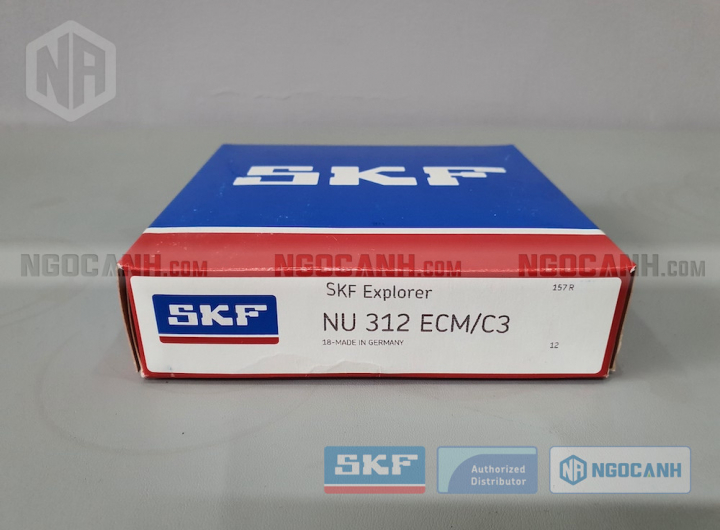 Vòng bi SKF NU 312 ECM/C3 chính hãng phân phối bởi Mua bán Vòng Bi - Đại lý ủy quyền SKF Vòng bi SKF NU 312 ECM/C3 chính hãng